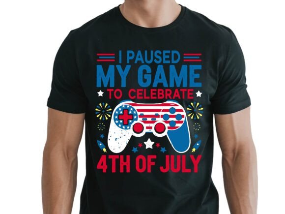 4th of July Gaming SVG for Graphics & T-Shirt Designs