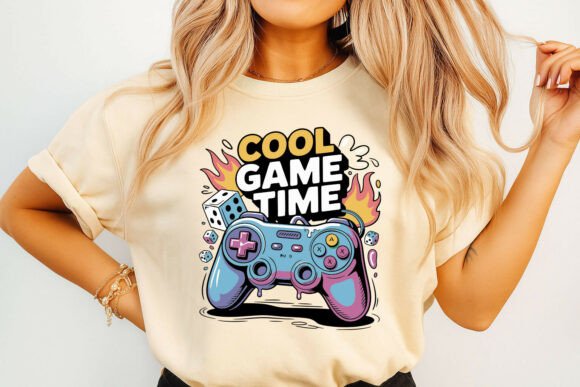 Cool Game Time Retro Gaming Design Graphics for T-Shirt Designs