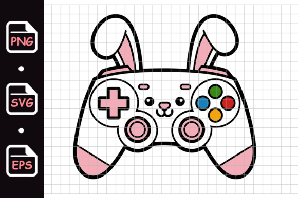 Easter Bunny Gaming Controller Graphics & T-Shirt Designs