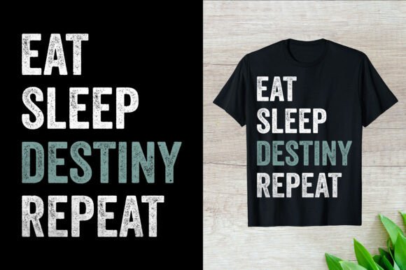 Eat Sleep Destiny Repeat Gaming T-Shirt Graphics