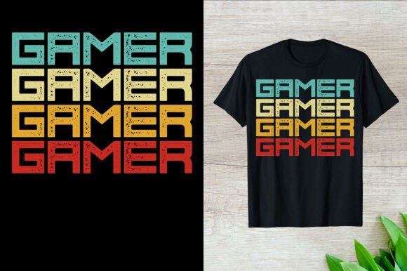 Gamer Retro Graphics for T-Shirt Designs