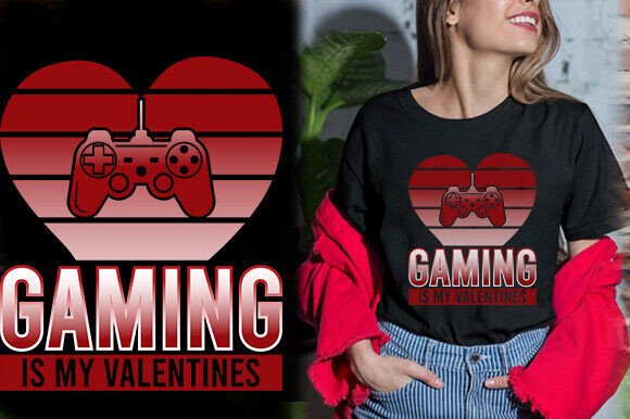 Gaming Valentine Graphics for T-Shirt Designs