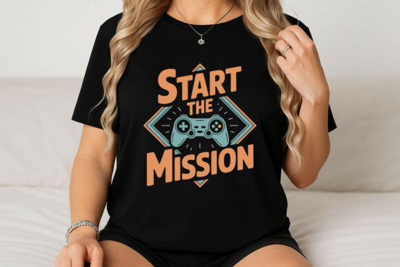 Start the Mission Gaming Illustration for T-Shirt Designs